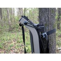 Bungee strap closure keeps seat securely closed during transport
