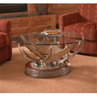 Big Sky Carvers Sculptural Synthetic Moose Antler Coffee Table - 141236, Living Room Furniture ...