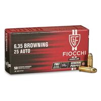 Fiocchi Classic Line, .25 ACP, FMJ, 50 Grain, 50 Rounds
