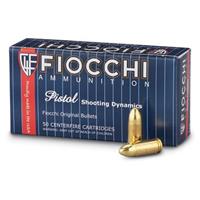 Fiocchi Pistol Shooting Dynamics, 9mm, FMJ, 124 Grain, 500 Rounds ...