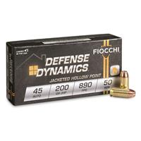 Fiocchi Pistol Shooting Dynamics, .45 ACP, XTP/JHP, 200 Grain, 50 Rounds
