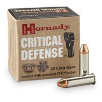 Hornady Critical Defense, .38 Special +P, FTX, 110 Grain, 25 Rounds