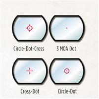 Choose from four reticle patterns
