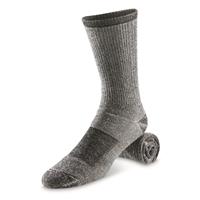 HuntRite Men's Merino Wool Blend Crew Socks, 6 Pairs, Black