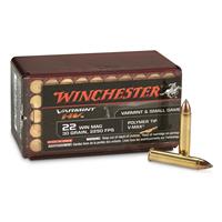 Winchester Varmint HV, .22 WMR, Polymer Tip V-Max, 30 Grain, 50 Rounds