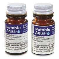 Potable Aqua Water Germicidal Tablets with PA+, 100 Pack