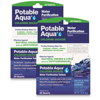 Potable Aqua&reg; Chlorine Dioxide Water Purification Tablets, 40-pack