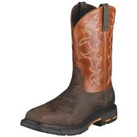 Ariat Men #39;s Workhog Steel Toe Western Work Boots, Dark Earth