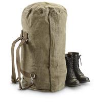 German Military Surplus Duffel Bag with Zipper