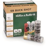Sellier &amp; Bellot Buckshot, 12 Gauge, 2 3/4" Shells, 00 Buckshot, 9 Pellet, 25 Rounds