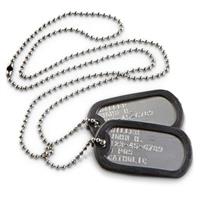Customizable Military-Style Dog Tags