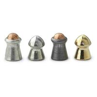 Includes four different types of pellets, each in handy containers.