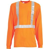 UPC 092021160825 product image for Berne Hi - Visibility Long - sleeve Pocket T - Shirt, Orange | upcitemdb.com