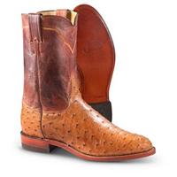justin cognac ostrich boots