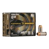 Federal Premium Personal Defense, .40 S&W, HST, 180 Grain, 20 Rounds