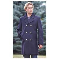 Italian Navy Surplus Wool Peacoat, New 
