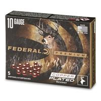 Federal Premium, 10 Gauge, 3 1/2" Shell, 18 Pellets, 00 Buck Buckshot, 5 Rounds