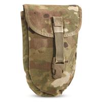 U.S. Military Surplus Tri-Fold Shovel with Carrier, Used, OCP