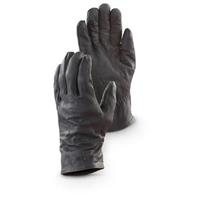 German Military Surplus Leather Gloves, 2 Pack, Used
