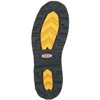 Oil, slip and chemical-resistant solid rubber outsole