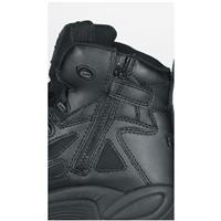 Abrasion-resistant smooth leather / ballistic leather upper with padded tongue and collar, side zipper