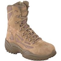 Women's Reebok® Composite Toe 8 inch Side Zip Stealth Boots, Desert Tan