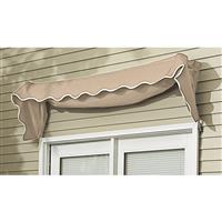 Awning can be pushed up when not needed