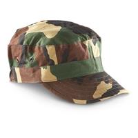 3 Italian Military Surplus Woodland Caps