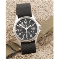 Interchangeable Black and Olive Drab nylon straps