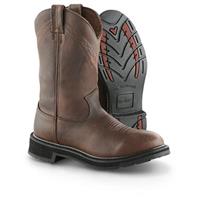 Guide Gear Men's Waterproof 12-inch Pull-On Leather Work Boots