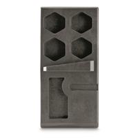 Lower receiver fits into magazine housing from either top or bottom