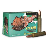 Brown Bear, .223 Remington, HP, 62 Grain, 20 Rounds - 613119, .223 ...