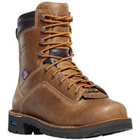 Men's Danner 8-inch Quarry USA GTX Waterproof Alloy Toe Work Boots, Brown