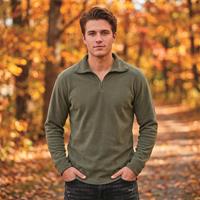 New French Military Surplus 1/4-zip Tricot Long-sleeved Shirt