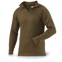 Italian Military Surplus Long-Sleeved 1/4‑ Zip Shirt