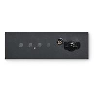 Electronic push-button lock with key override