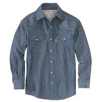 Key® Long-sleeved Western Welding Shirt, Denim - 123953, Shirts at ...