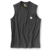 Carhartt Men's Workwear Pocket Sleeveless Shirt, Black
