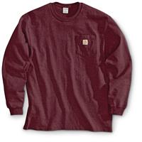 Carhartt Men's Long-sleeved Pocket T-shirt, Port