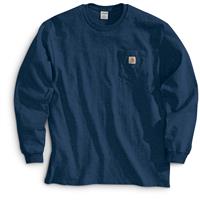 Carhartt Men's Long-sleeved Pocket T-shirt, Navy