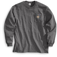 Carhartt Men's Long-sleeved Pocket T-shirt, Charcoal