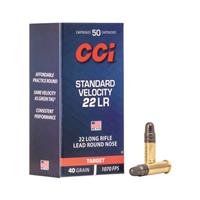 CCI Standard Velocity, .22LR, LRN, 40 Grain, 50 Rounds