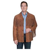 Scully Men #39;s Suede Fringe Jacket, Cinnamon