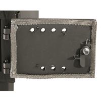 Door interior has gasket to prevent heat loss