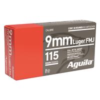 Aguila, 9mm, FMJ, 115 Grain, 50 Rounds