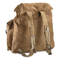 Italian Military Surplus Cotton Canvas Rucksack With Locking