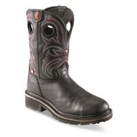 Tony Lama Snyder Black Waterproof Steel Toe Western Work Boots