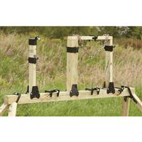 Hooks provide easy take-down and set-up