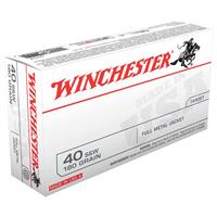 Winchester White Box, .40 S&amp;W, FMJ, 180 Grain, 1,000 Rounds