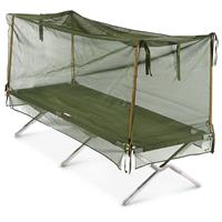 U.S. Military Surplus Mosquito Net with Poles, New